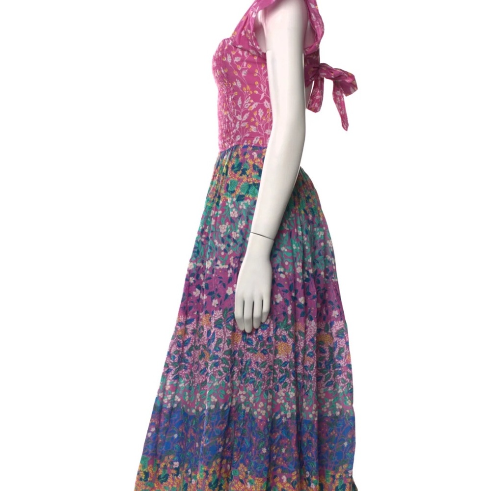 Caroline Constas Pink and Purple Floral Dress